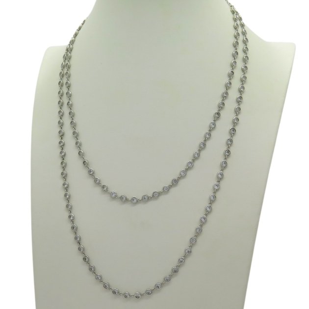 Collana lunga punti luce in argento 925