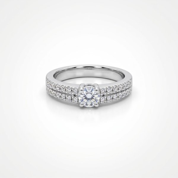 Anello donna fedina solitario in argento 925