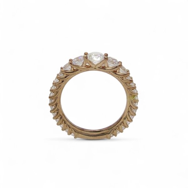 Anello eternity a scalare in argento 925 placcato oro rosè