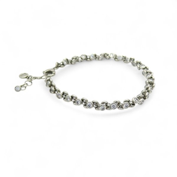 Bracciale tennis originale castoni argento 925