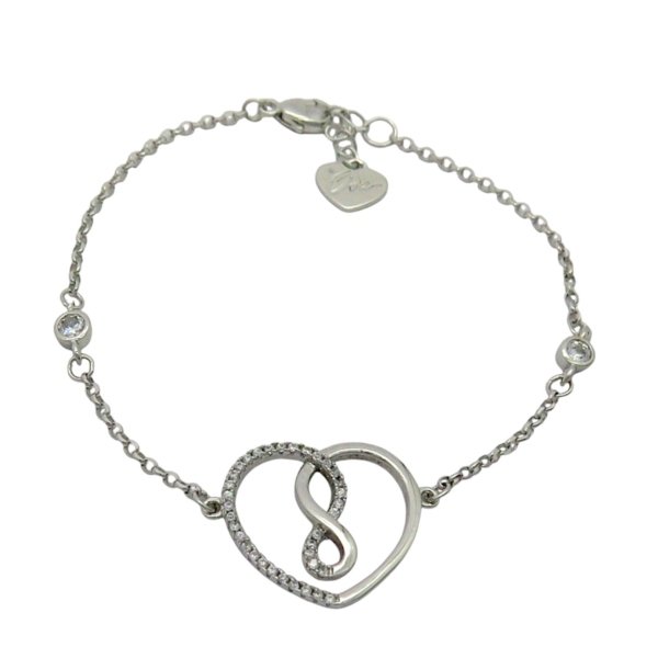 Bracciale cuore infinito in argento 925