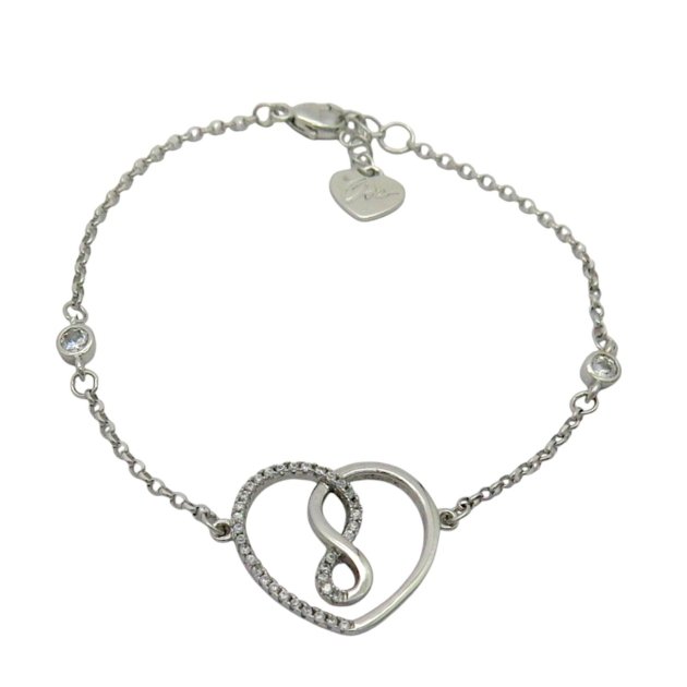 Bracciale cuore infinito in argento 925