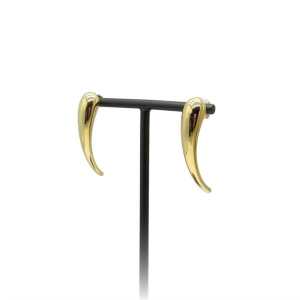 Orecchini peperoncino virgola in oro giallo 18 ct