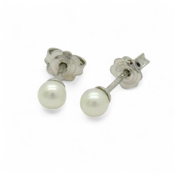 Orecchini perla naturale d'acqua dolce in oro 18 ct