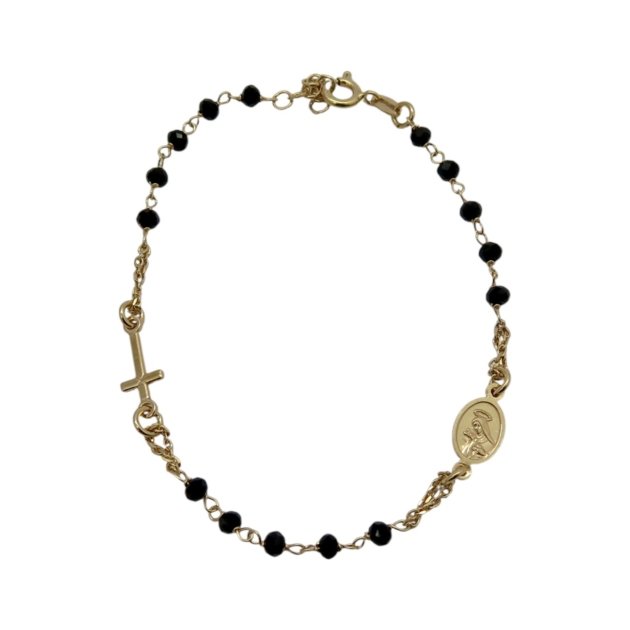 Bracciale rosario rosato in argento 925