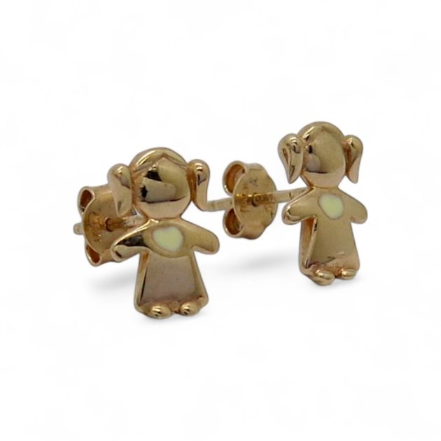 Orecchini bimba in argento 925 placcato oro rosè