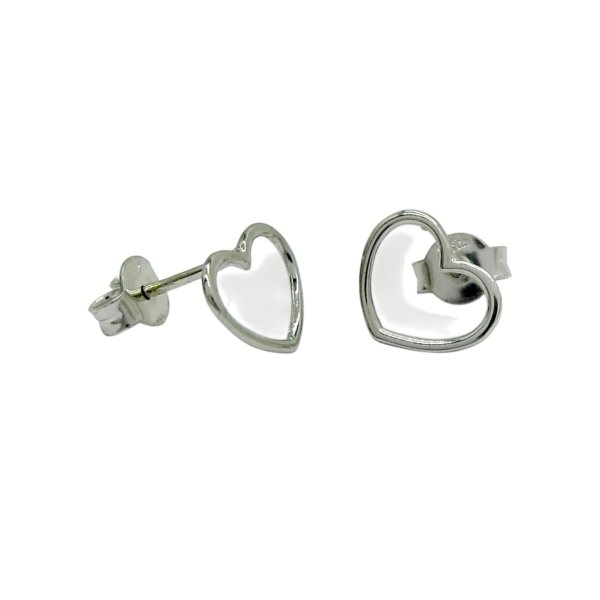 Orecchini cuore a filo in oro 18 ct
