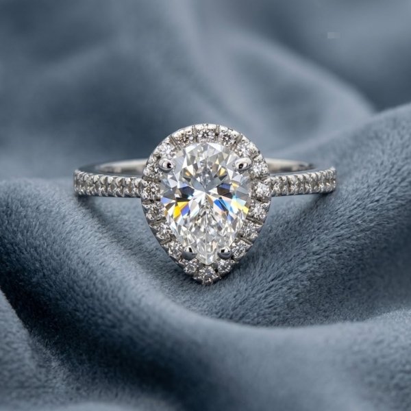 Anello centro goccia argento 925 prodotto artigianale