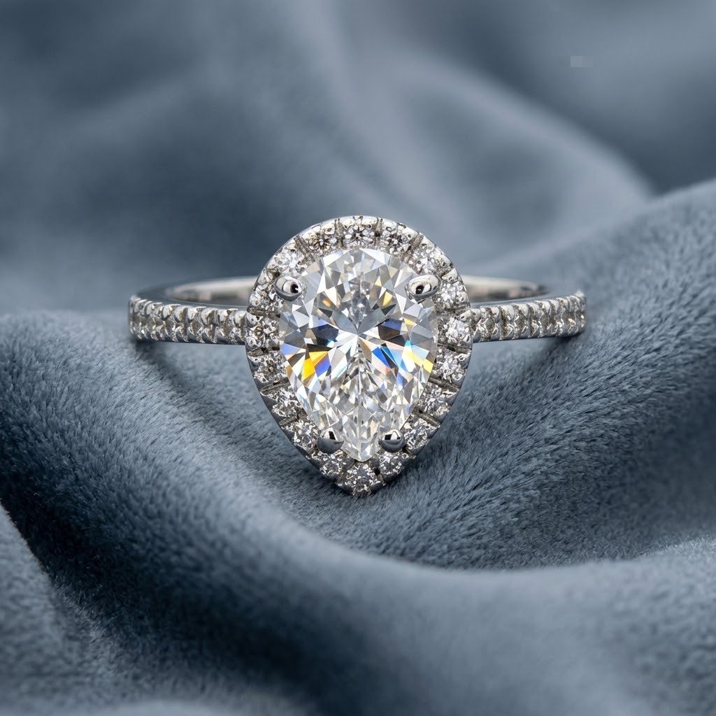 Anello centro goccia argento 925 prodotto artigianale
