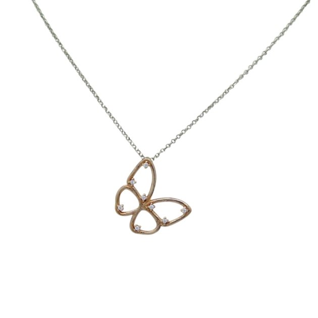 Collana ciondolo farfalla in argento 925