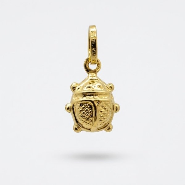Ciondolo coccinella in oro giallo 18 ct