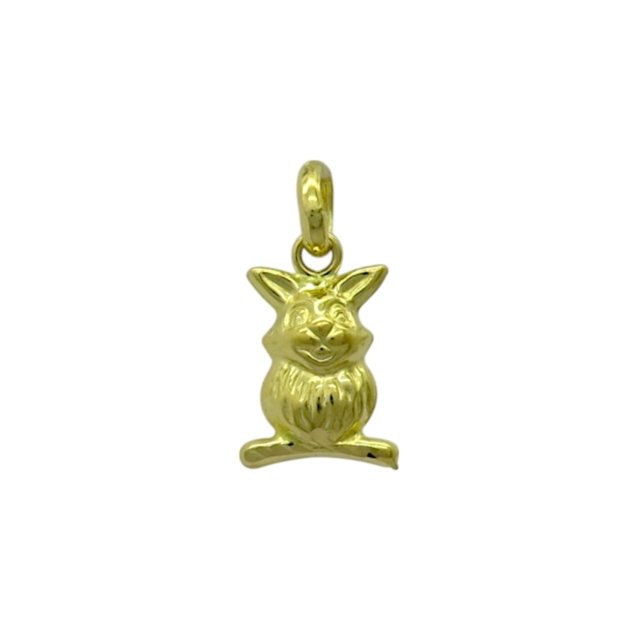 Ciondolo coniglio in oro giallo 18 ct