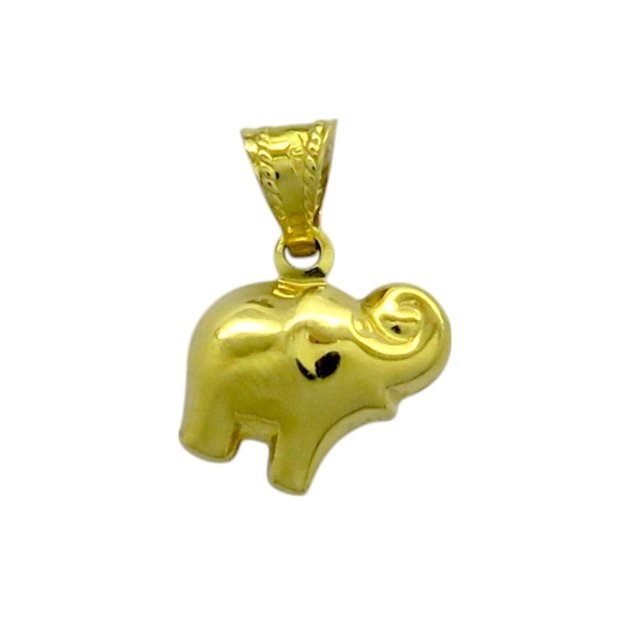 Ciondolo elefante in oro giallo 18 ct