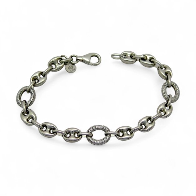 Bracciale donna maglia marina in argento 925