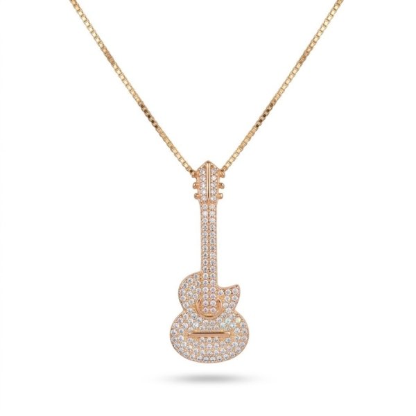Collana ciondolo chitarra classica in argento 925