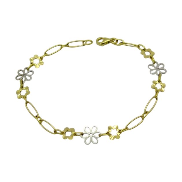 Bracciale fiori in oro 18 ct