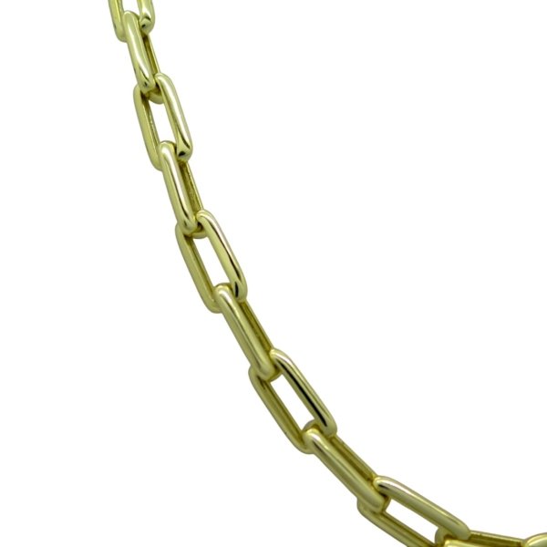 Collana lunga moda in argento 925 placcata oro 70 cm