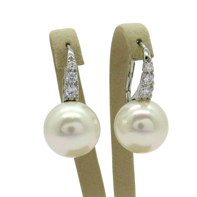 Orecchini pendenti perla in argento 925