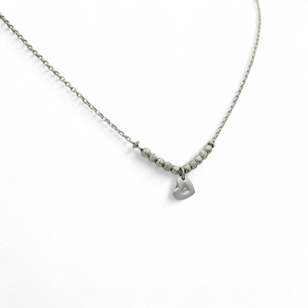 Collana cuore in argento 925 rodio