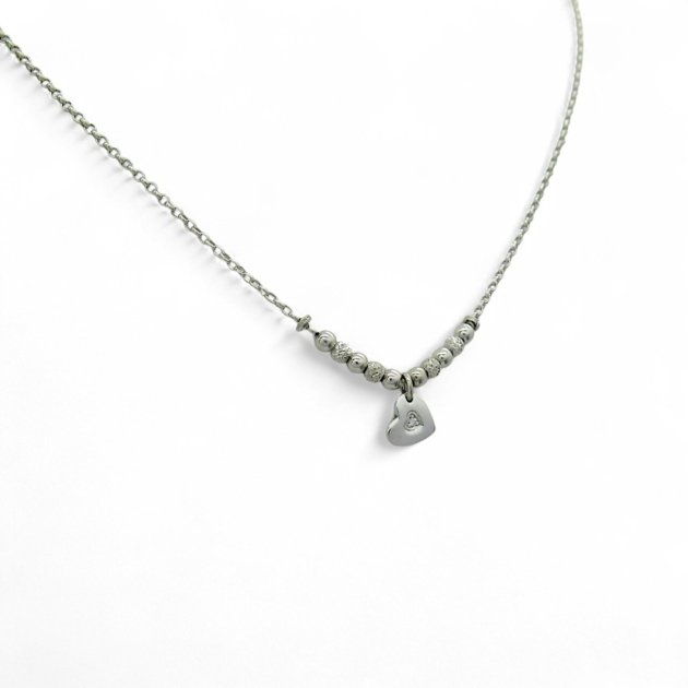 Collana cuore in argento 925 rodio