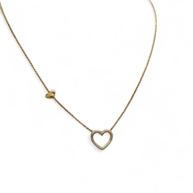 Collana cuore placcata oro rosa in argento 925