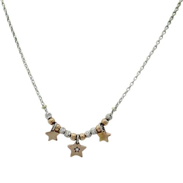 Collana stelle fortuna in argento 925