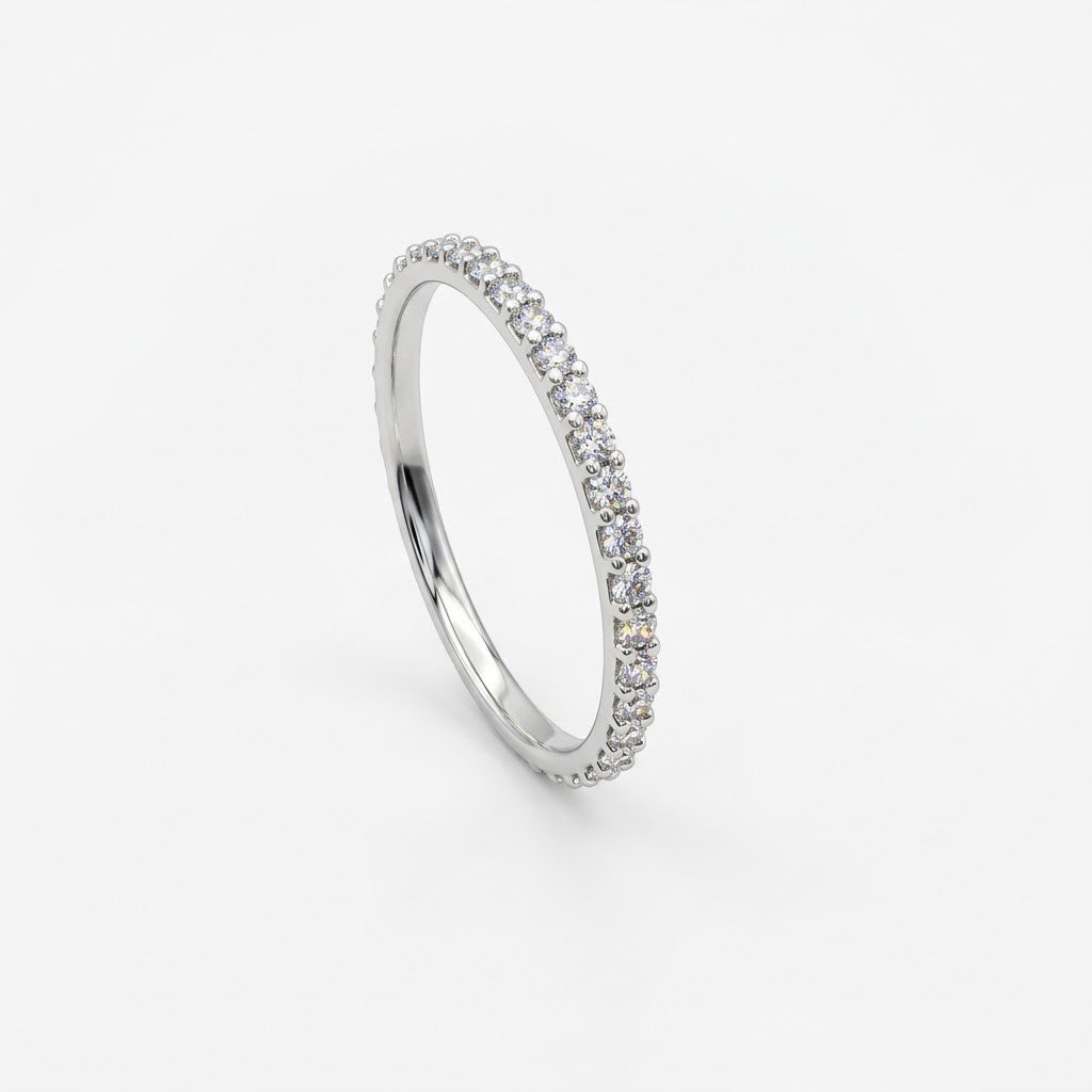 Anello fedina circolare ferma fede in oro 18 ct