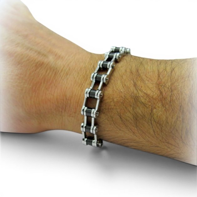 Bracciale catena moto bicicletta in acciaio