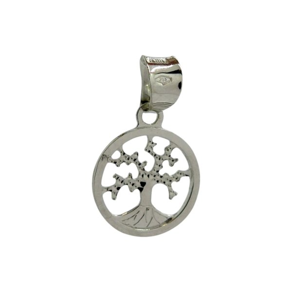 Ciondolino piccolo albero della vita in oro bianco 18 ct