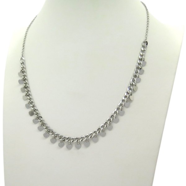 Collana groumette cuori pendenti in argento 925