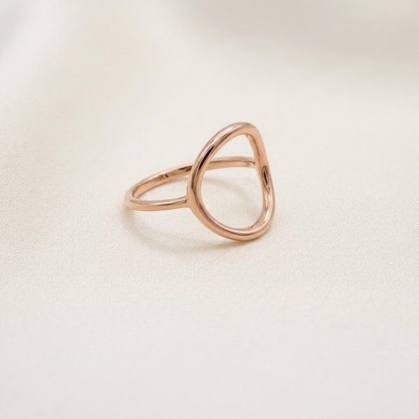 Anello cerchio in oro rosso 18 ct
