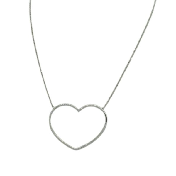 Collana cuore in oro bianco 18 ct