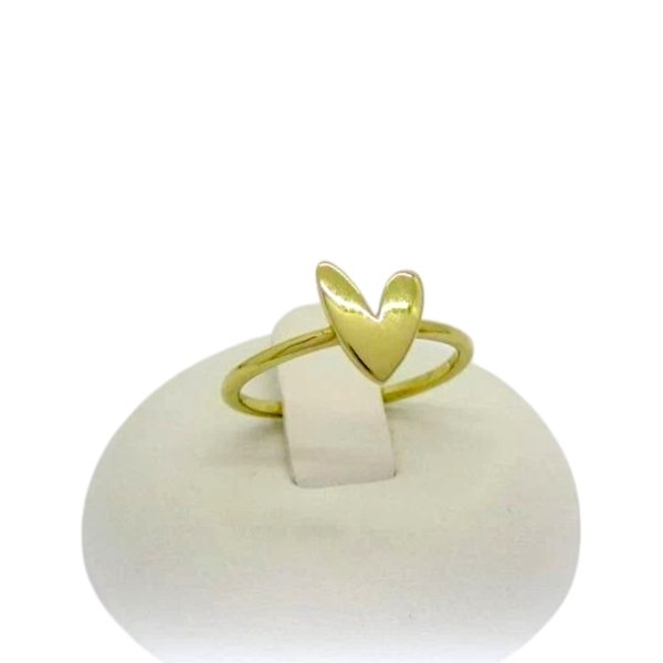 Anello cuore in oro giallo 18 ct