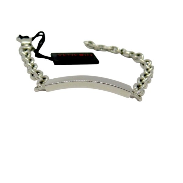 Bracciale uomo targhetta argento 925