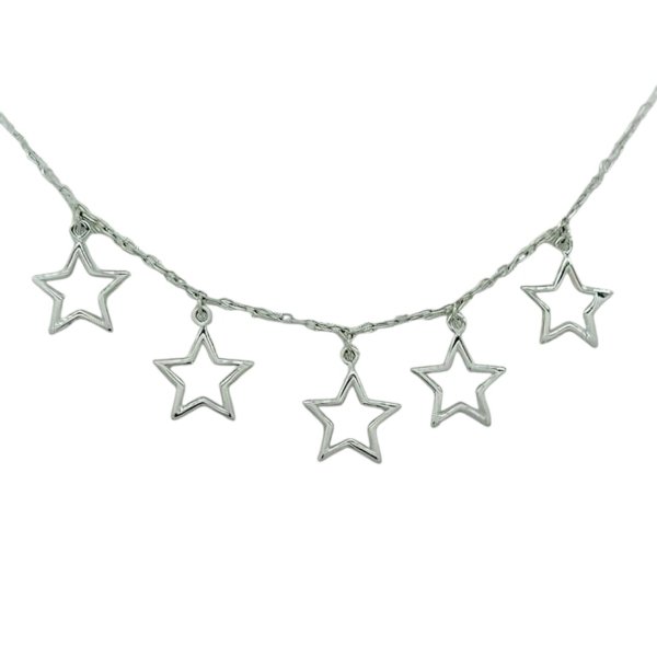 Collana Stelle in oro bianco 18 ct