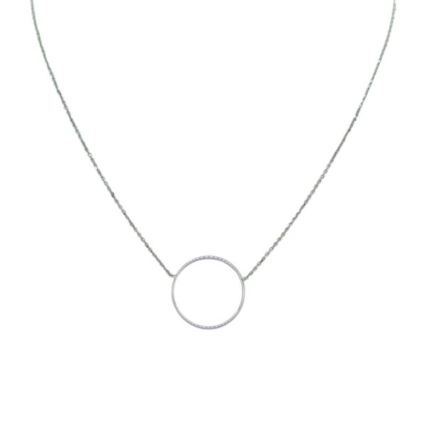 Collana cerchio in oro bianco 18 ct