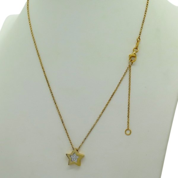 Collana stella in argento rosato