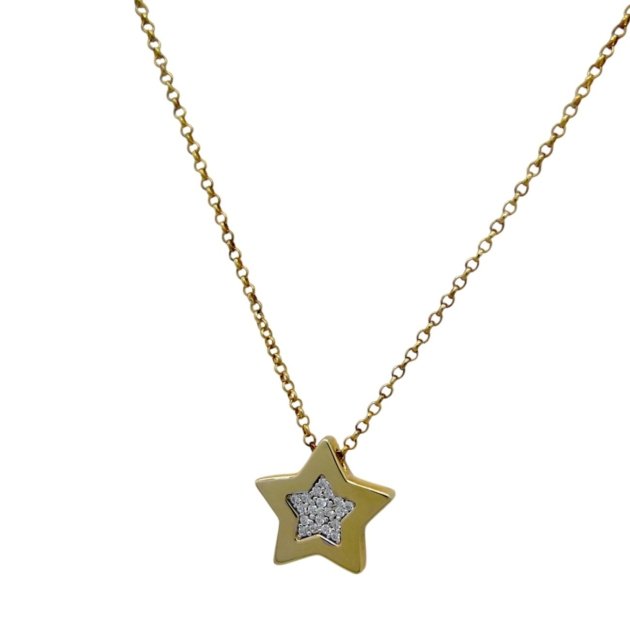 Collana stella in argento rosato