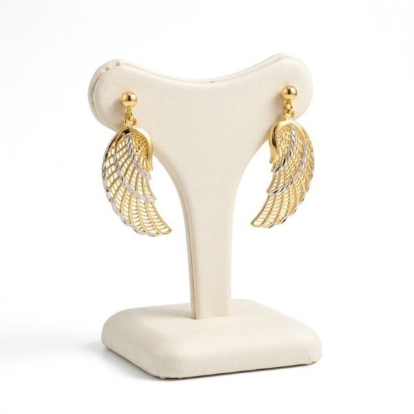 Orecchini ali in oro giallo 18 ct
