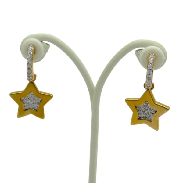 Orecchini stella in argento rosato