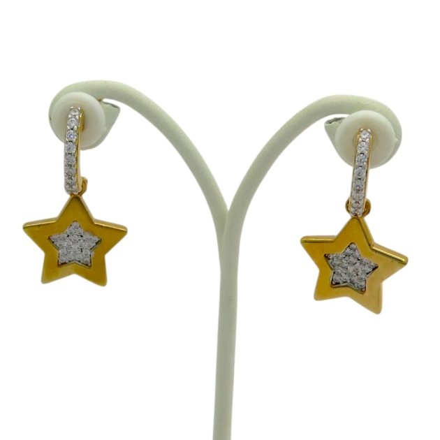 Orecchini stella in argento rosato