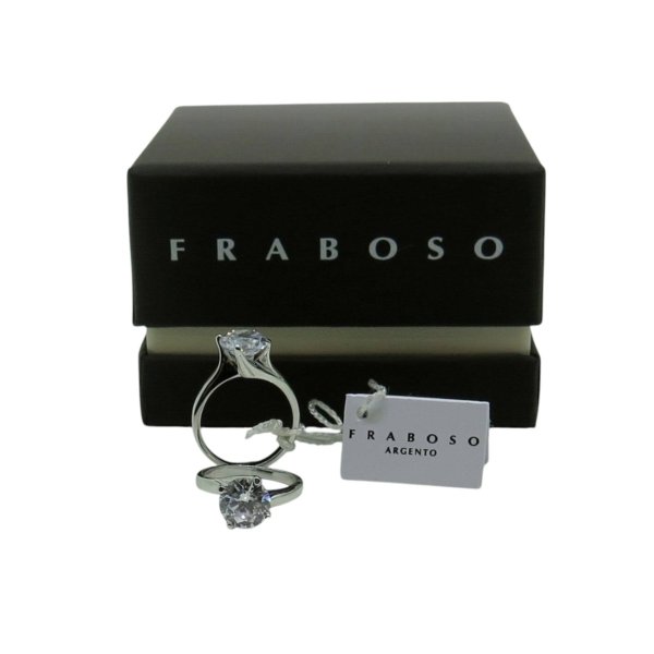 Anello donna solitario Valentino Fraboso Argento