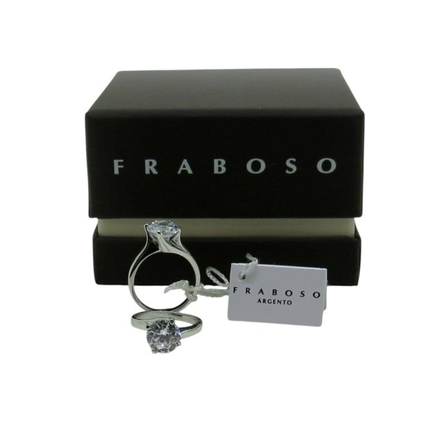 Anello donna solitario Valentino Fraboso Argento