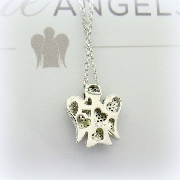 Collana angelo in argento cuori