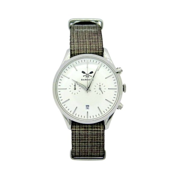 Orologio crono quadrante bianco uomo Barbosa
