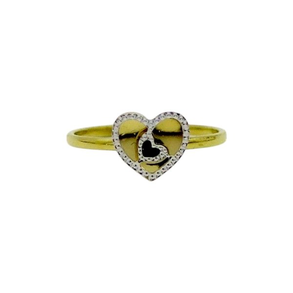 Anello bimba cuore in oro 18 ct