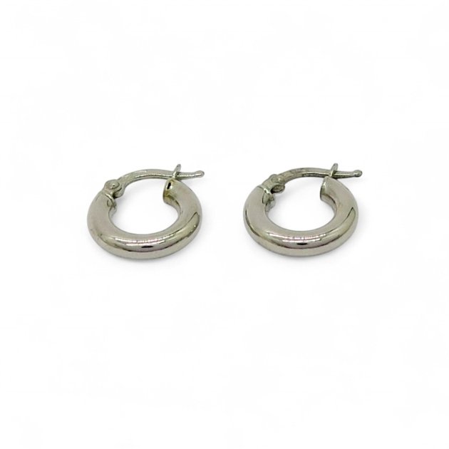 Orecchini cerchietti in oro bianco 18 ct