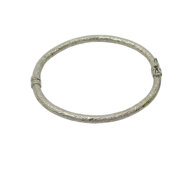 Bracciale rigido lavorazione martellata in argento 925