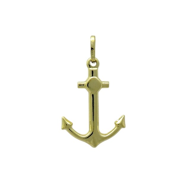 Ciondolo uomo ancora in oro giallo 18 ct