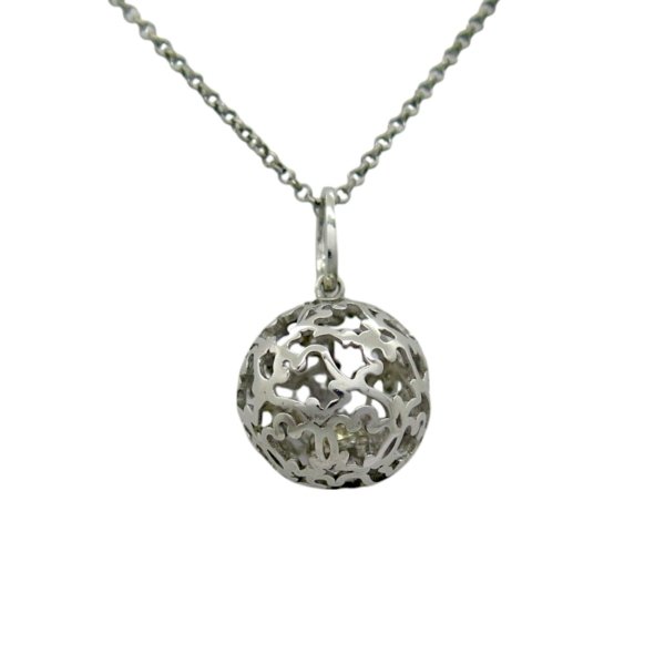 Collana chiama angeli in argento con sonaglio